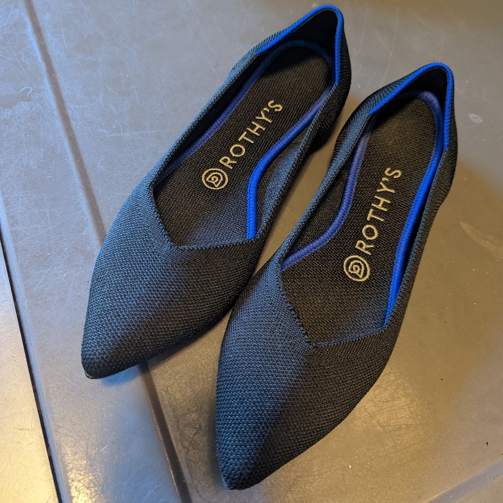 The Point Rothy Black Flats